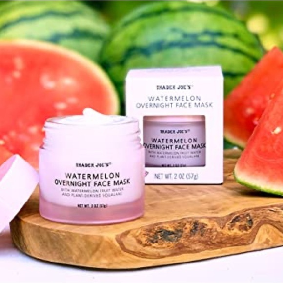 🆕 TRADER JOE’S Watermelon Overnight Face Mask 2 Oz NIB - Picture 2 of 8